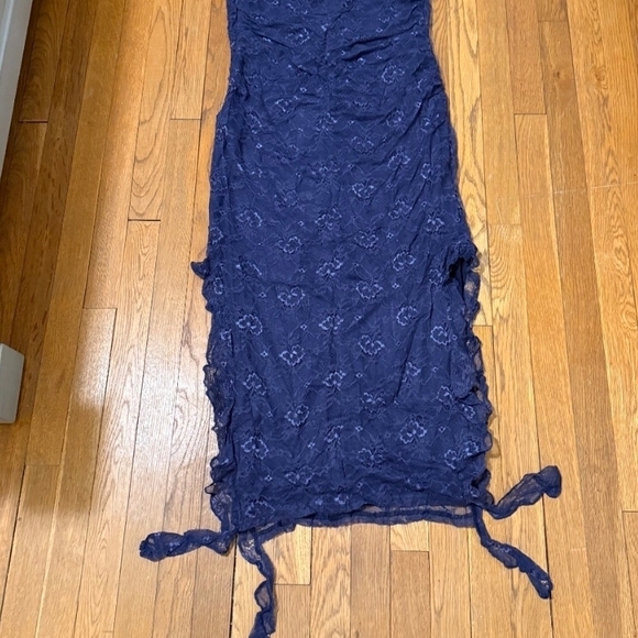 NWT Chic Strapless Navy Maxi Dress - Picture 4 of 5